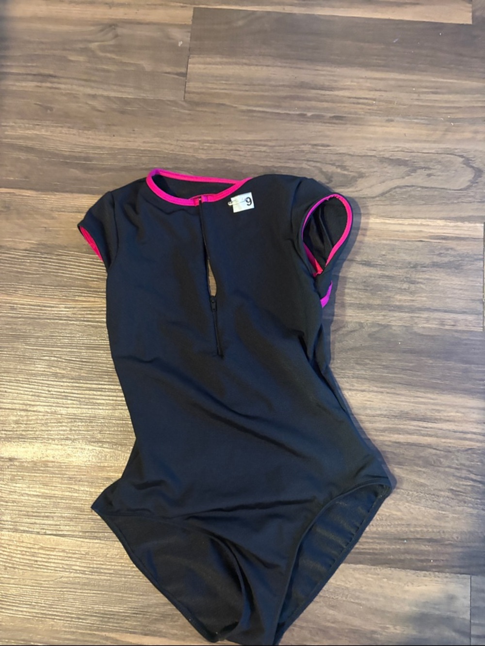 Mariia Pink and Black Leotard